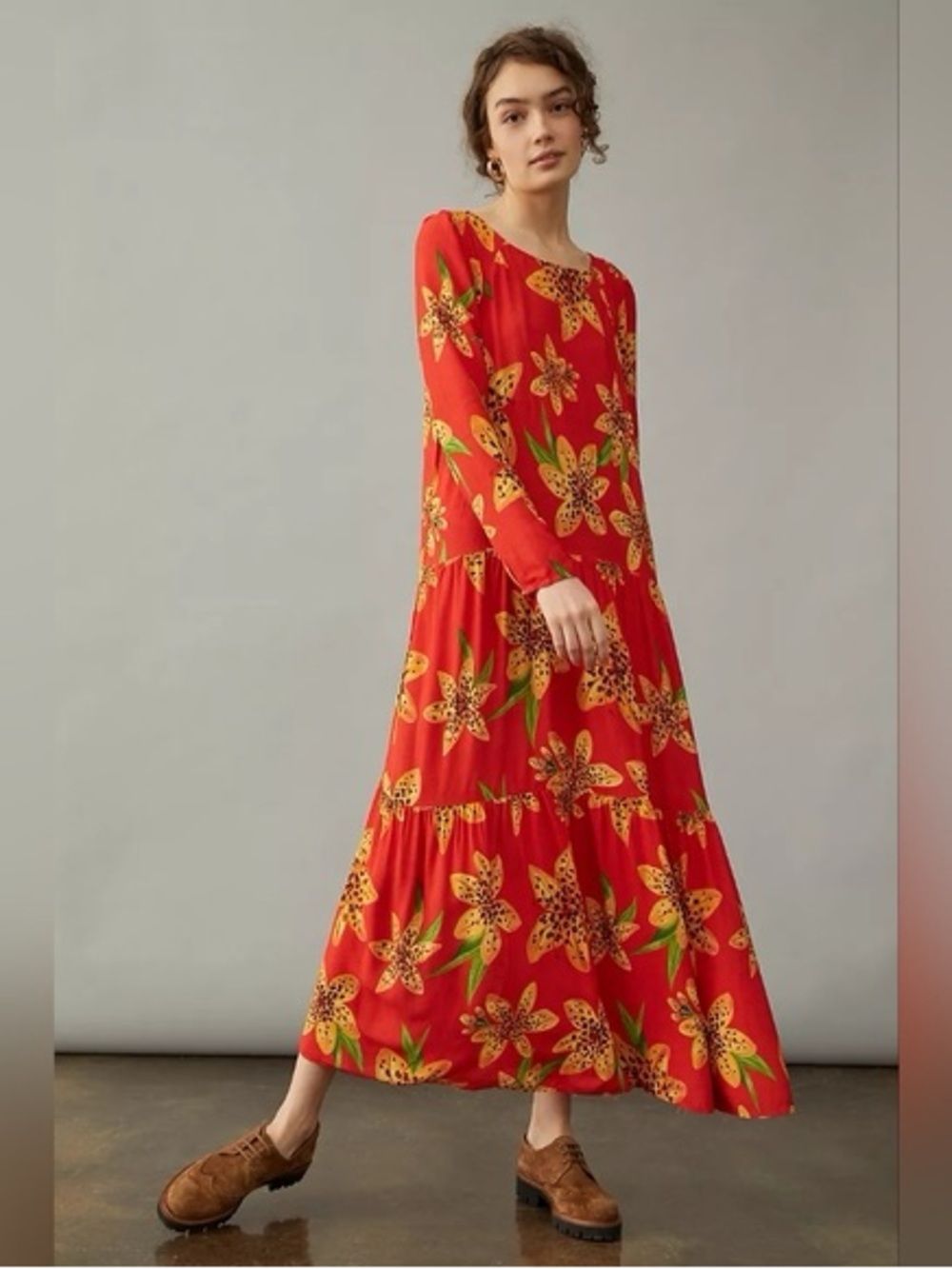 FARM RIO: Golden Lily Maxi Dress, size XL